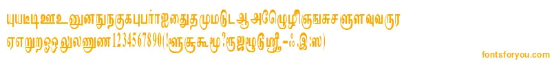 ImayamRegular-fontti – oranssit fontit valkoisella taustalla