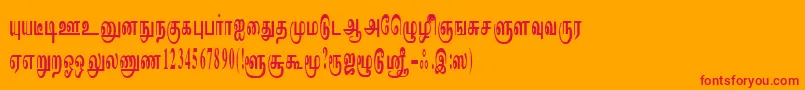 ImayamRegular Font – Red Fonts on Orange Background