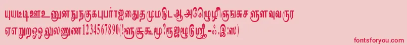 ImayamRegular-Schriftart – Rote Schriften auf rosa Hintergrund