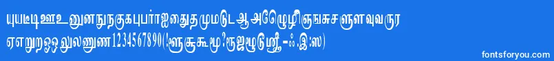 Шрифт ImayamRegular – белые шрифты на синем фоне