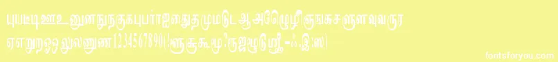 ImayamRegular Font – White Fonts on Yellow Background