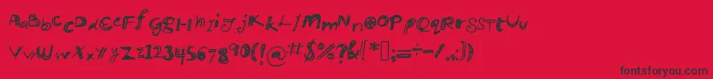 Manikmanik Font – Black Fonts on Red Background