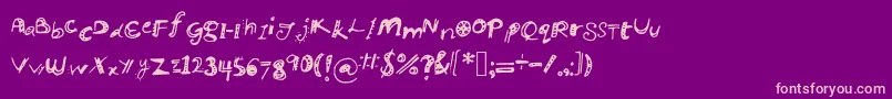 Manikmanik Font – Pink Fonts on Purple Background