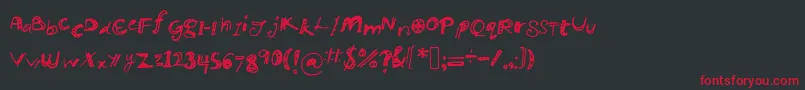 Manikmanik Font – Red Fonts on Black Background