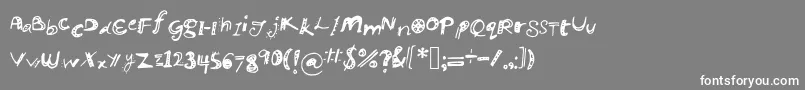 Manikmanik Font – White Fonts on Gray Background