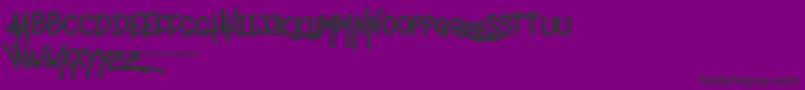 LigeraRoudenItalic Font – Black Fonts on Purple Background