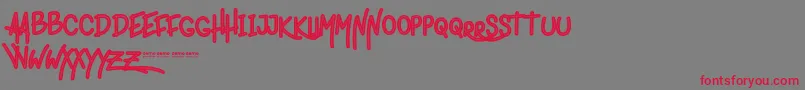 LigeraRoudenItalic Font – Red Fonts on Gray Background