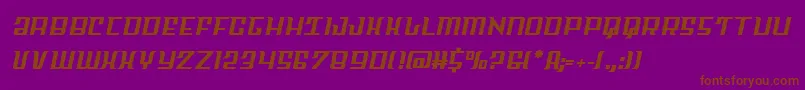 Skycabsemistraight Font – Brown Fonts on Purple Background