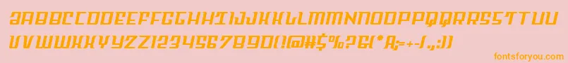 Skycabsemistraight Font – Orange Fonts on Pink Background