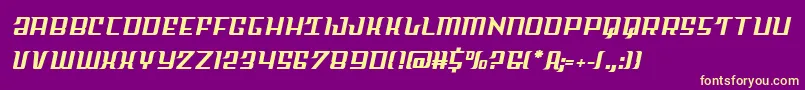 Skycabsemistraight Font – Yellow Fonts on Purple Background