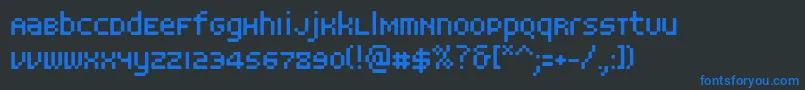 Pfremix-Schriftart – Blaue Schriften auf schwarzem Hintergrund