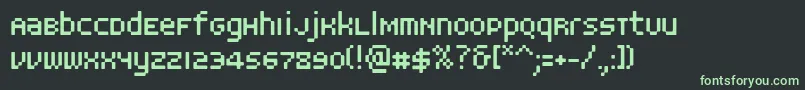 Pfremix-fontti – vihreät fontit mustalla taustalla