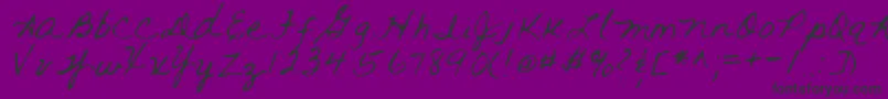 RaiRegular-Schriftart – Schwarze Schriften auf violettem Hintergrund