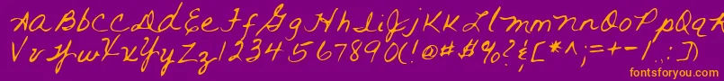 RaiRegular Font – Orange Fonts on Purple Background