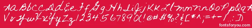 RaiRegular Font – White Fonts on Red Background