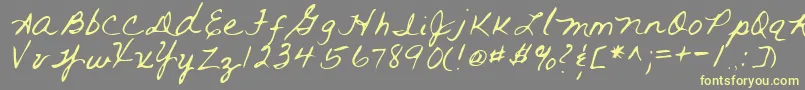 RaiRegular Font – Yellow Fonts on Gray Background