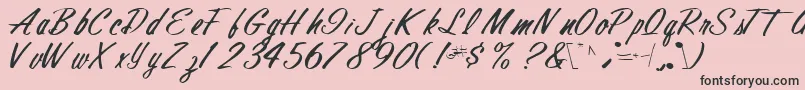 Finalmandate77RegularTtcon Font – Black Fonts on Pink Background