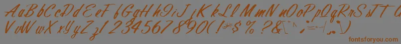 Finalmandate77RegularTtcon Font – Brown Fonts on Gray Background