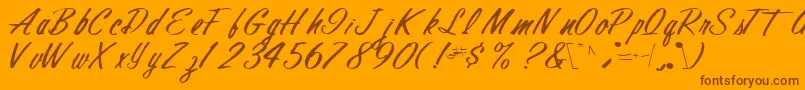 Finalmandate77RegularTtcon Font – Brown Fonts on Orange Background