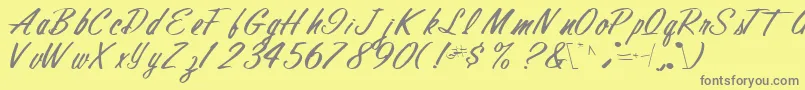Finalmandate77RegularTtcon Font – Gray Fonts on Yellow Background