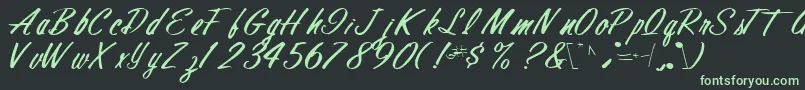 Finalmandate77RegularTtcon Font – Green Fonts on Black Background