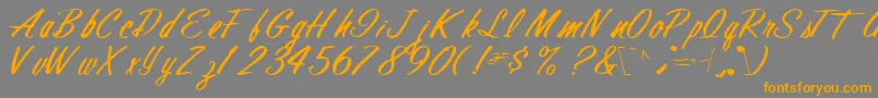 Finalmandate77RegularTtcon Font – Orange Fonts on Gray Background