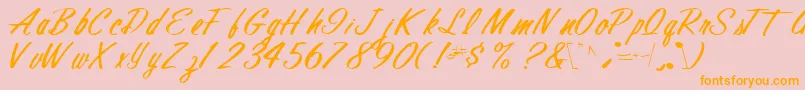 Finalmandate77RegularTtcon Font – Orange Fonts on Pink Background