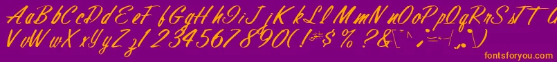 Finalmandate77RegularTtcon Font – Orange Fonts on Purple Background