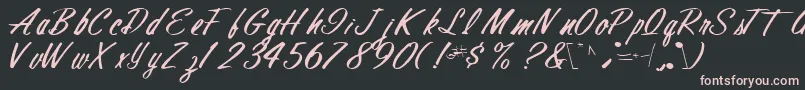 Finalmandate77RegularTtcon Font – Pink Fonts on Black Background