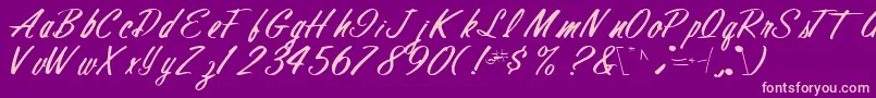 Finalmandate77RegularTtcon Font – Pink Fonts on Purple Background