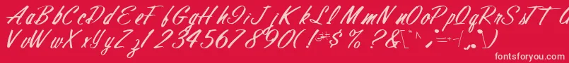 Finalmandate77RegularTtcon Font – Pink Fonts on Red Background