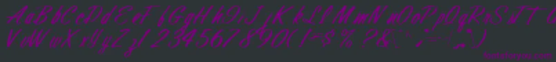 Finalmandate77RegularTtcon-Schriftart – Violette Schriften auf schwarzem Hintergrund