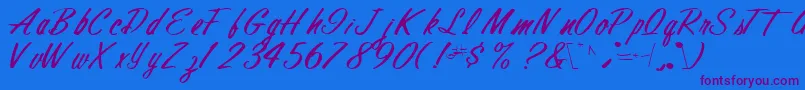 Finalmandate77RegularTtcon Font – Purple Fonts on Blue Background