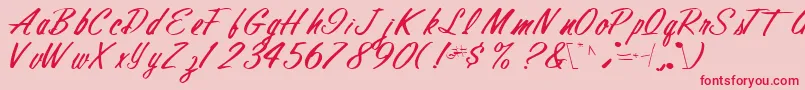 Finalmandate77RegularTtcon Font – Red Fonts on Pink Background