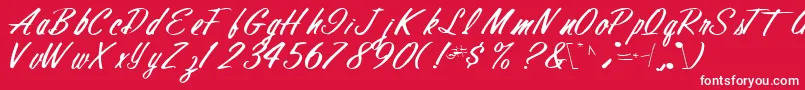 Finalmandate77RegularTtcon Font – White Fonts on Red Background