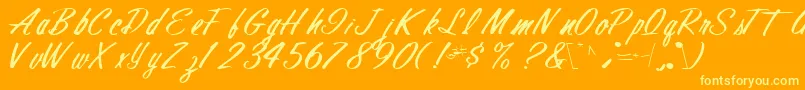 Finalmandate77RegularTtcon Font – Yellow Fonts on Orange Background