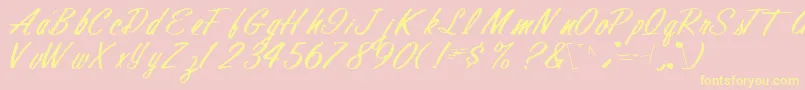 Finalmandate77RegularTtcon Font – Yellow Fonts on Pink Background