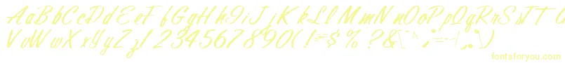 Finalmandate77RegularTtcon Font – Yellow Fonts on White Background