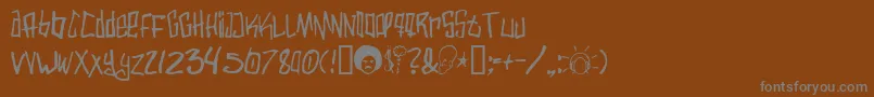 Czcionka Varbee ffy – szare czcionki na brązowym tle