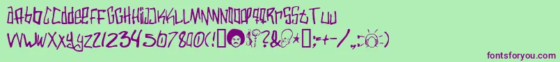 Varbee ffy Font – Purple Fonts on Green Background