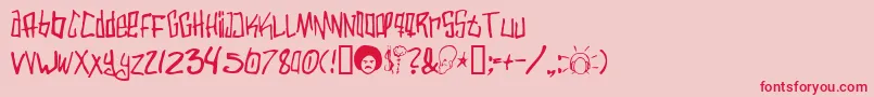 Varbee ffy Font – Red Fonts on Pink Background