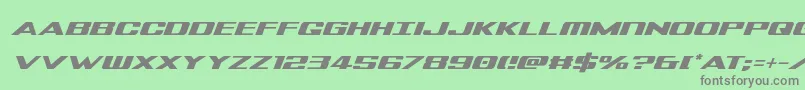 Tigersharkital Font – Gray Fonts on Green Background