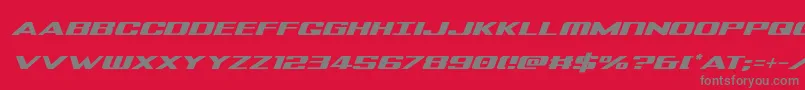 Tigersharkital Font – Gray Fonts on Red Background