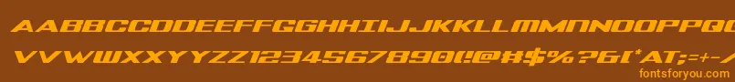 Tigersharkital Font – Orange Fonts on Brown Background