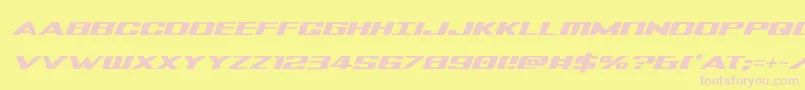 Tigersharkital Font – Pink Fonts on Yellow Background