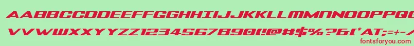 Tigersharkital-Schriftart – Rote Schriften auf grünem Hintergrund