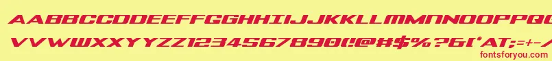 Tigersharkital Font – Red Fonts on Yellow Background