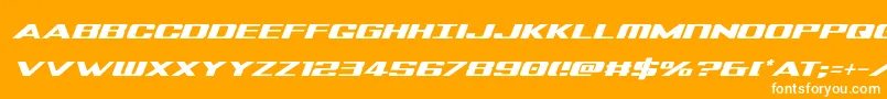 Tigersharkital Font – White Fonts on Orange Background