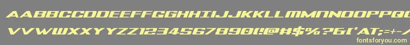 Tigersharkital Font – Yellow Fonts on Gray Background