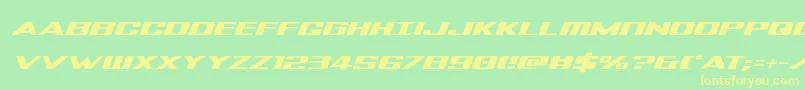 Tigersharkital Font – Yellow Fonts on Green Background